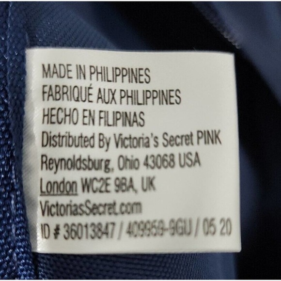 Victoria\'s Secret PINK Classic Backpack Blue Side Mesh Pockets School Casual New main image 5